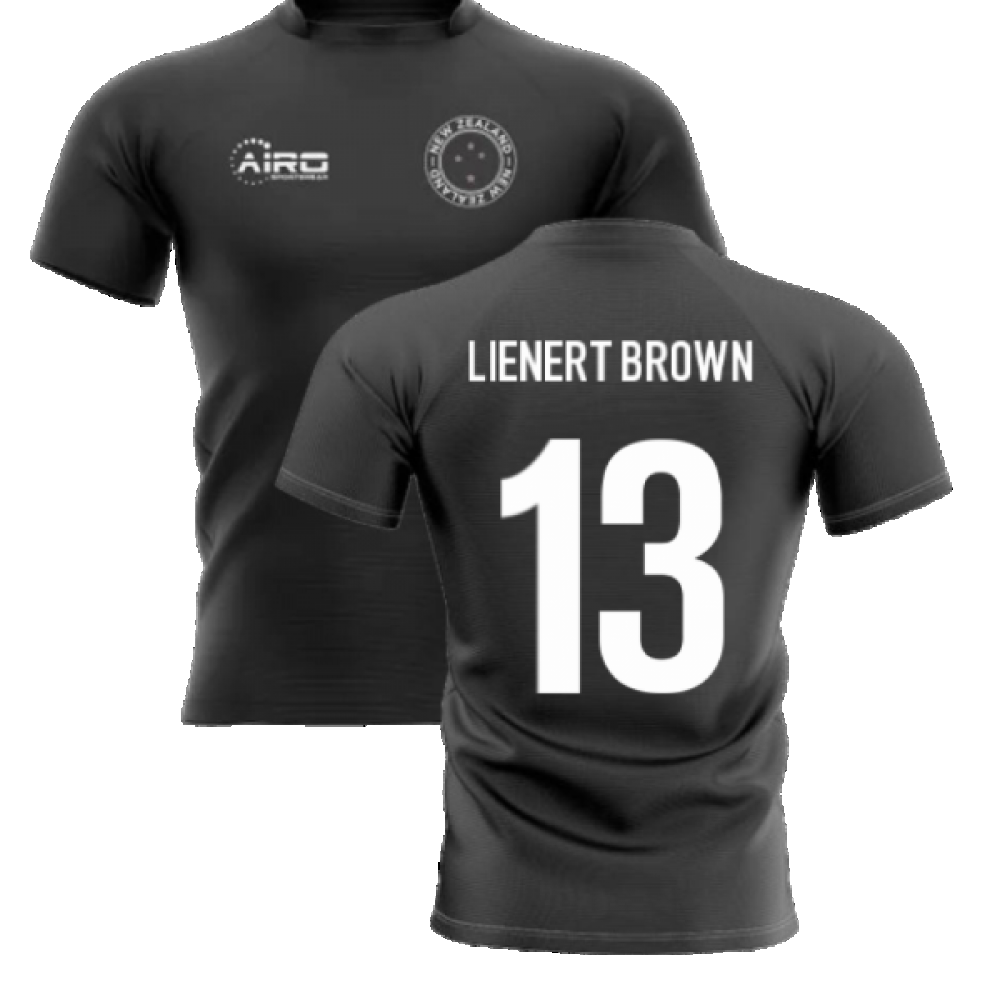 2023-2024 New Zealand Home Concept Rugby Shirt (Lienert Brown 13) Product - Hero Shirts Airo Sportswear   