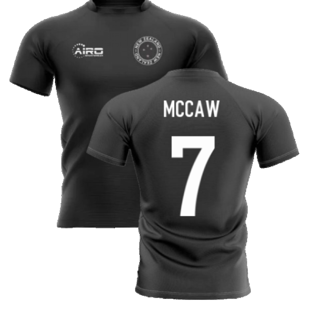 2023-2024 New Zealand Home Concept Rugby Shirt (McCaw 7) Product - Hero Shirts Airo Sportswear   