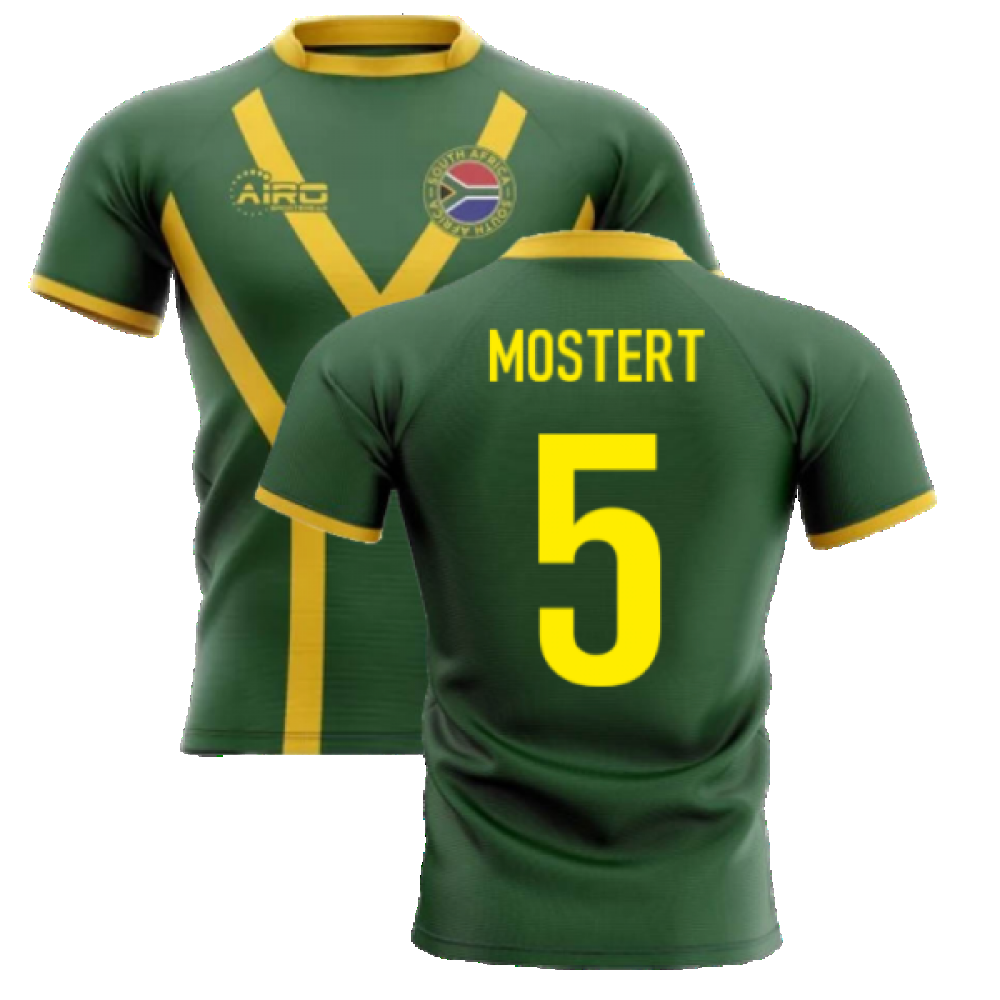 2023-2024 South Africa Springboks Flag Concept Rugby Shirt (Mostert 5) Product - Hero Shirts Airo Sportswear   