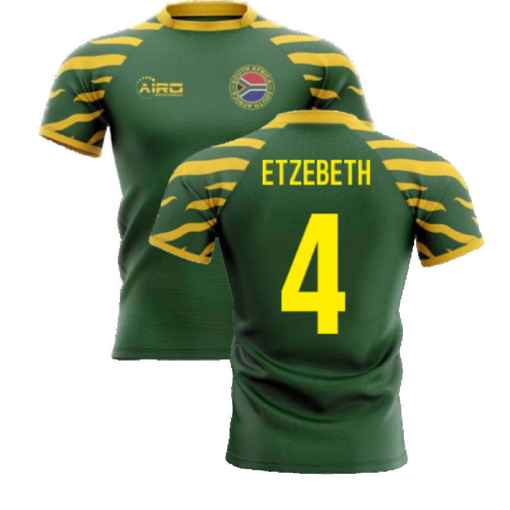 2023-2024 South Africa Springboks Home Concept Rugby Shirt (Etzebeth 4) Product - Hero Shirts Airo Sportswear   