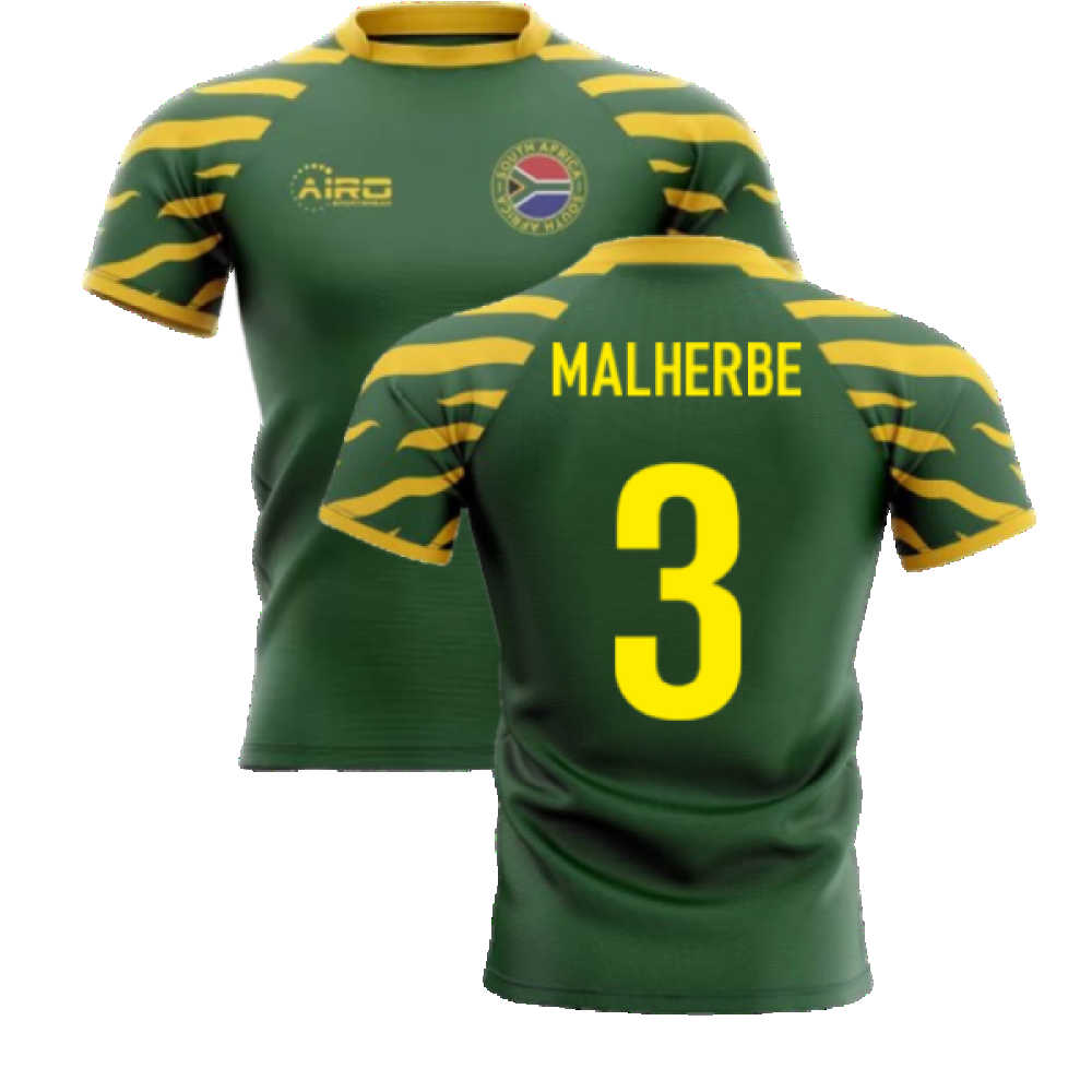 2023-2024 South Africa Springboks Home Concept Rugby Shirt (Malherbe 3) Product - Hero Shirts Airo Sportswear   