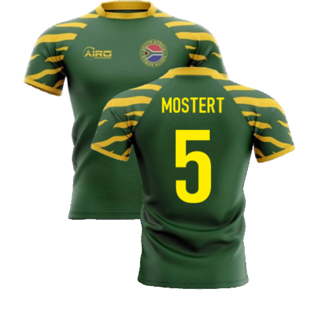 2023-2024 South Africa Springboks Home Concept Rugby Shirt (Mostert 5) Product - Hero Shirts Airo Sportswear   