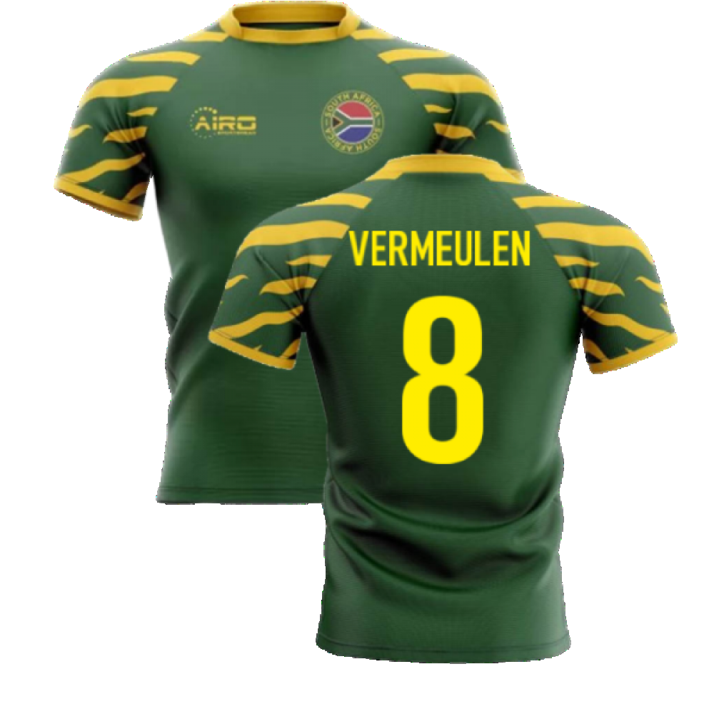 2023-2024 South Africa Springboks Home Concept Rugby Shirt (Vermeulen 8) Product - Hero Shirts Airo Sportswear   