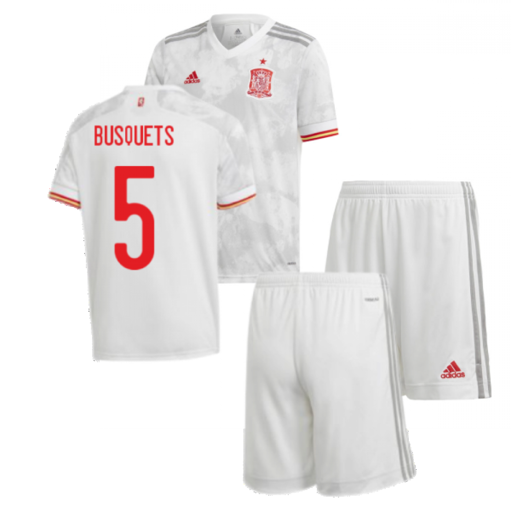 2020-2021 Spain Away Youth Kit (BUSQUETS 5) Product - Hero Shirts Adidas   