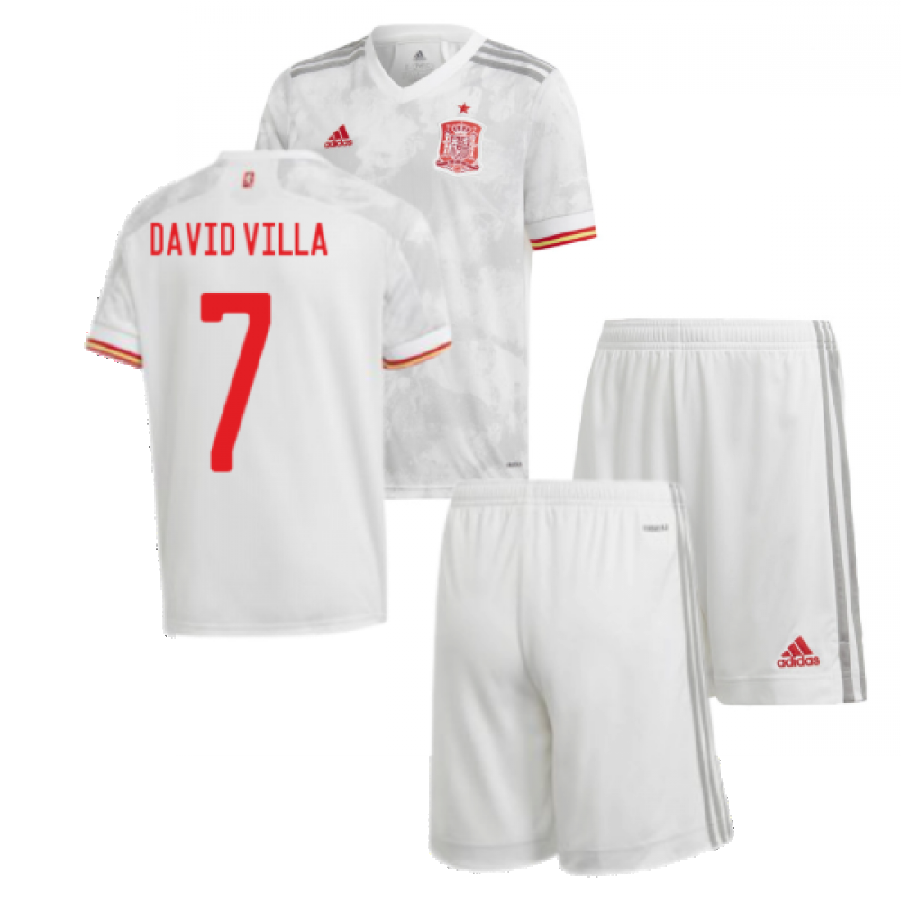 2020-2021 Spain Away Youth Kit (DAVID VILLA 7) Product - Hero Shirts Adidas   