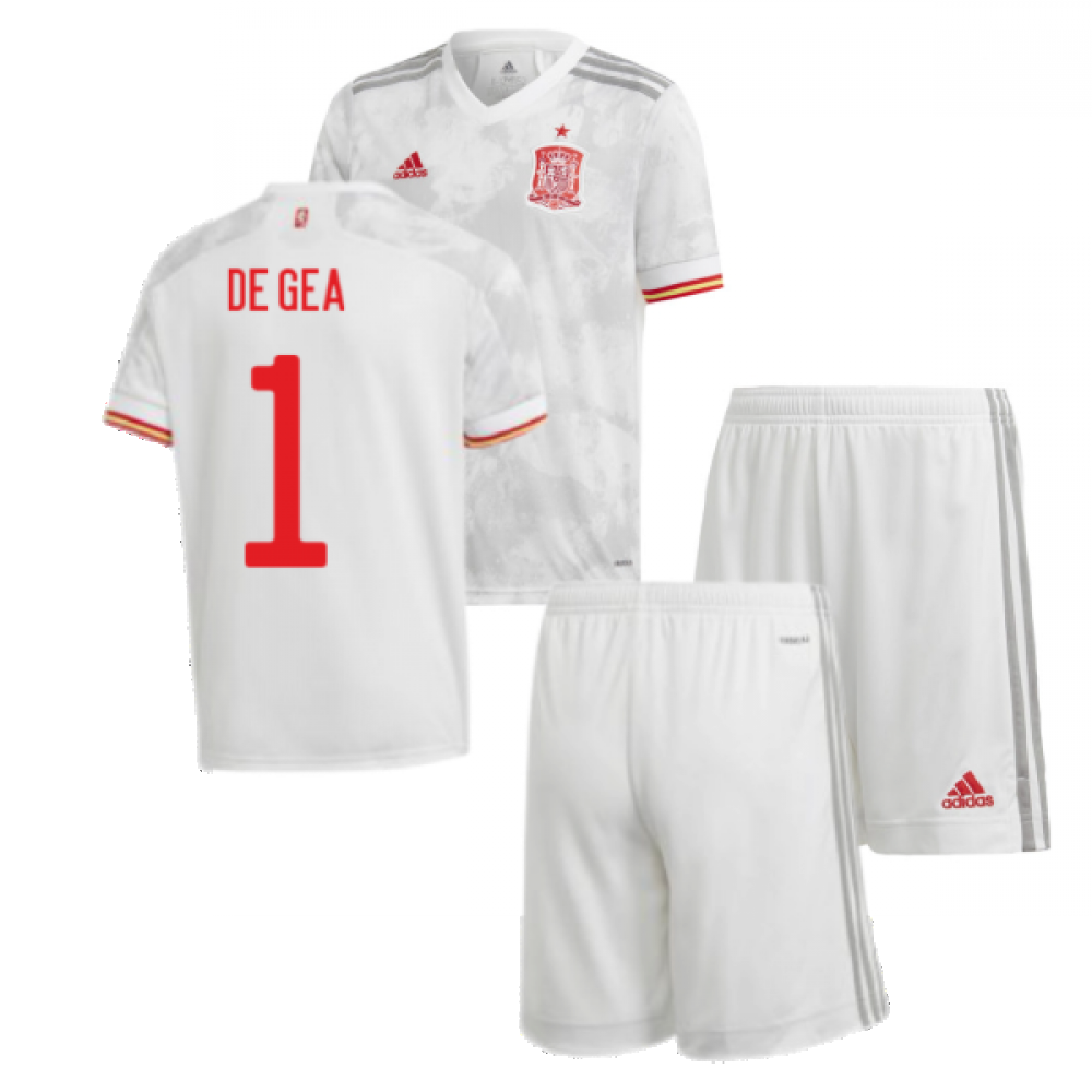2020-2021 Spain Away Youth Kit (DE GEA 1) Product - Hero Shirts Adidas   