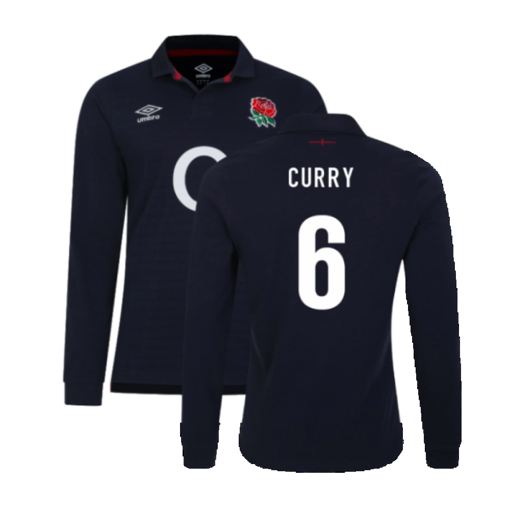 2023-2024 England Rugby Alternate LS Classic Jersey (Kids) (Curry 6) Product - Hero Shirts Umbro   