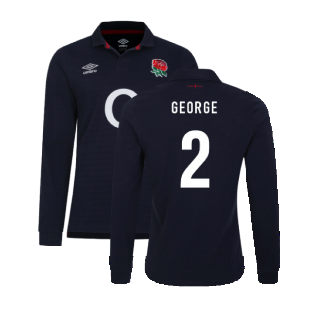 2023-2024 England Rugby Alternate LS Classic Jersey (Kids) (George 2) Product - Hero Shirts Umbro   