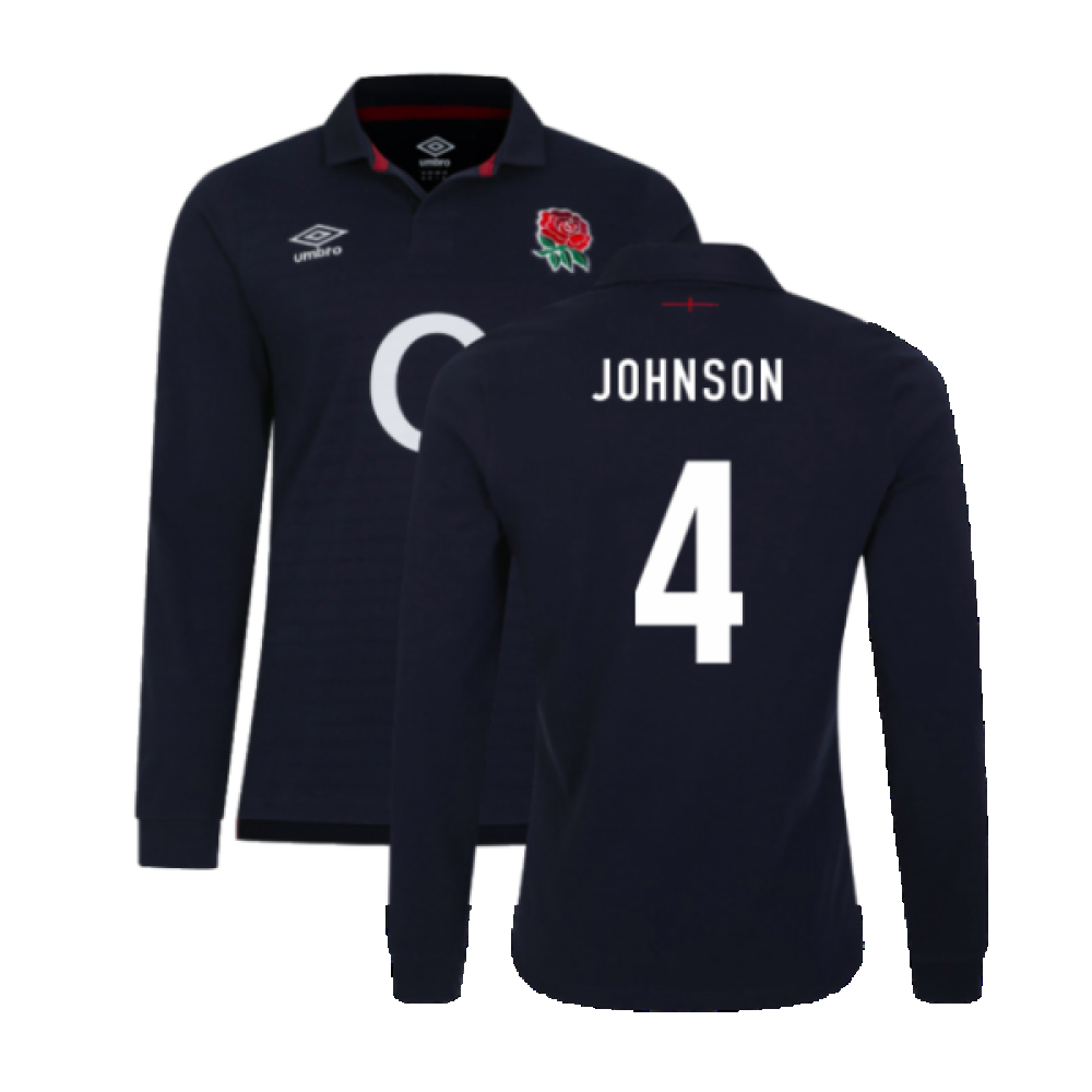 2023-2024 England Rugby Alternate LS Classic Jersey (Kids) (Johnson 4) Product - Hero Shirts Umbro   