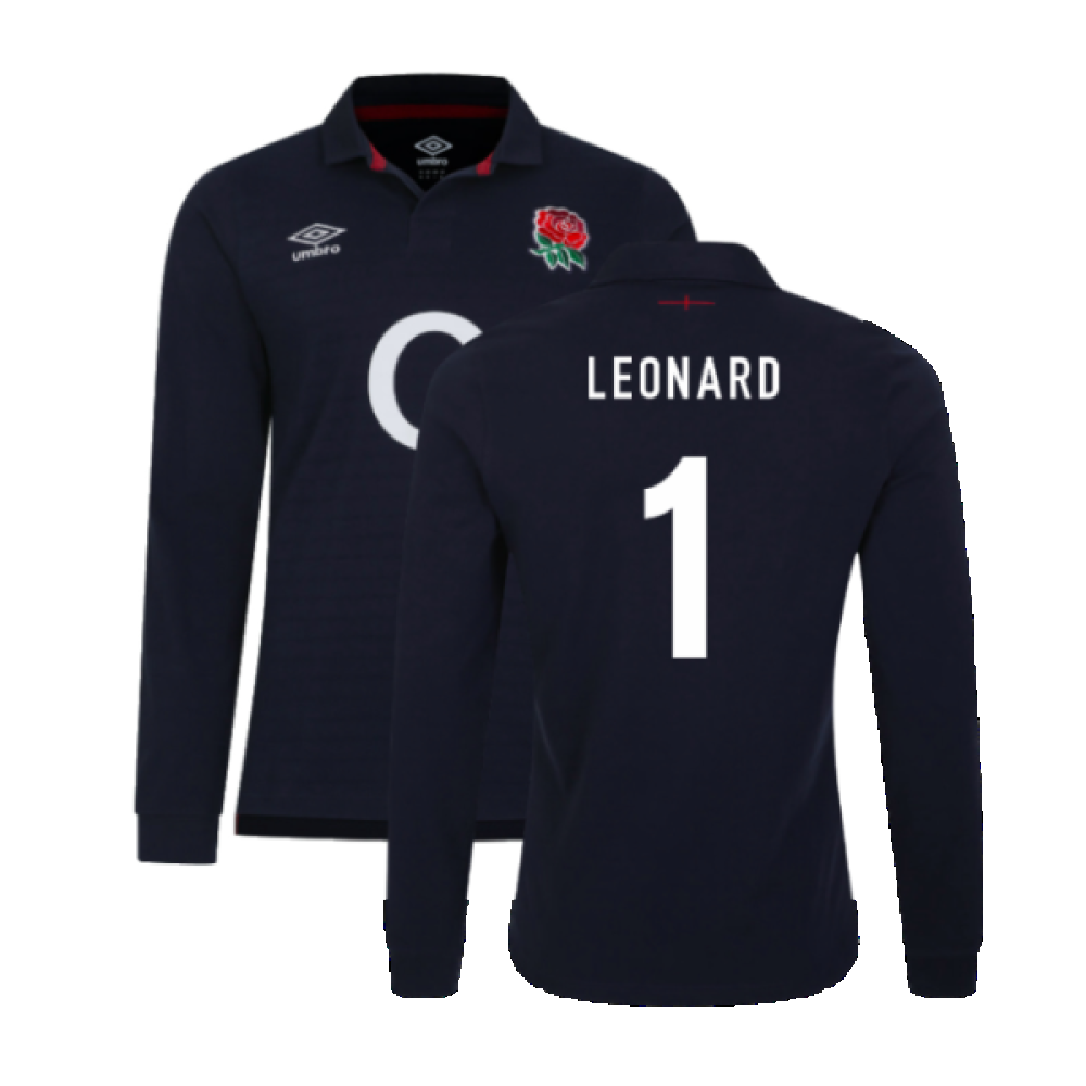 2023-2024 England Rugby Alternate LS Classic Jersey (Kids) (Leonard 1) Product - Hero Shirts Umbro   