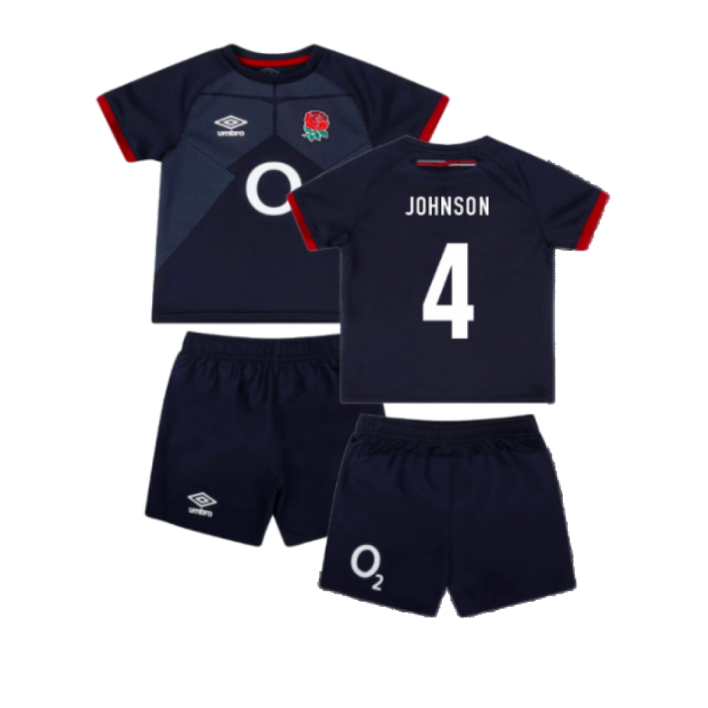 2023-2024 England Rugby Alternate Replica Infant Kit (Johnson 4) Product - Hero Shirts Umbro   