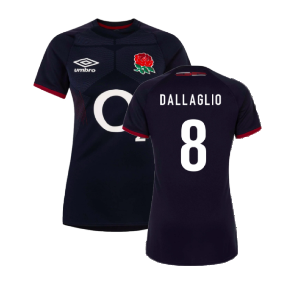 2023-2024 England Rugby Alternate Shirt (Ladies) (Dallaglio 8) Product - Hero Shirts Umbro   