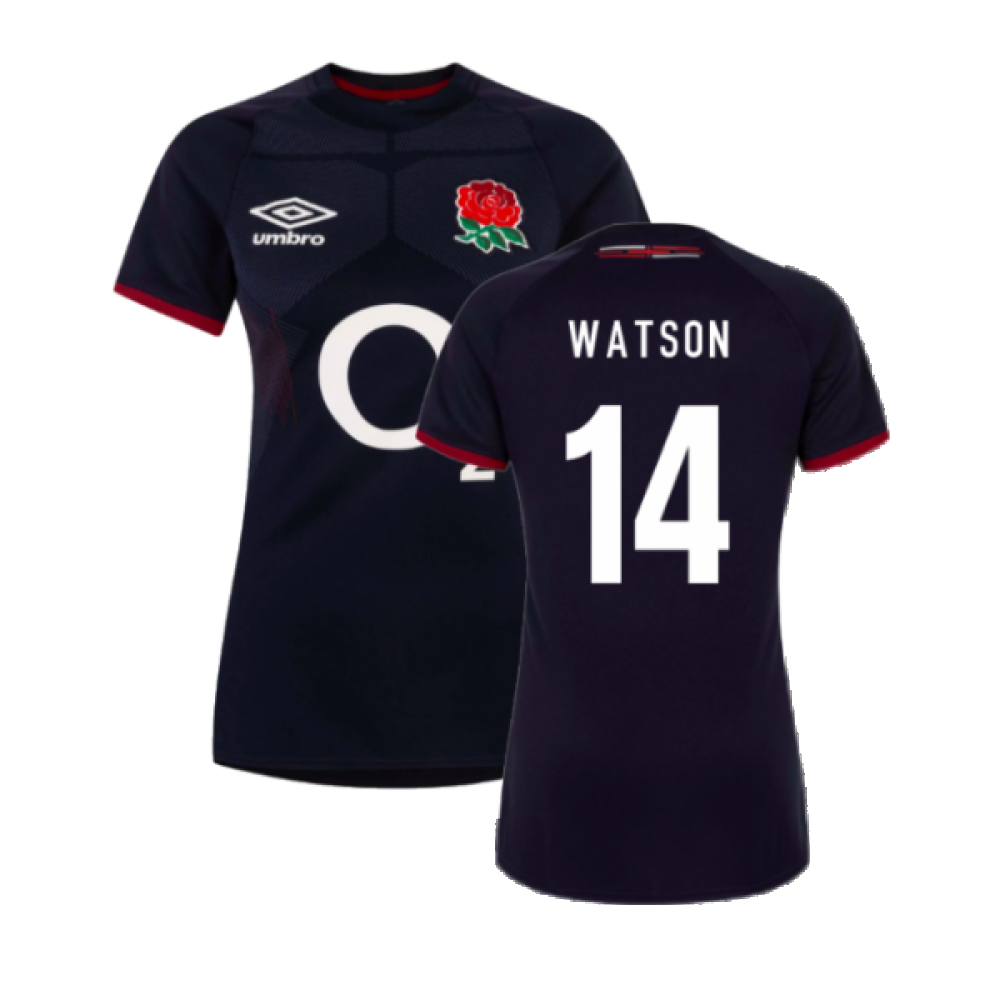 2023-2024 England Rugby Alternate Shirt (Ladies) (Watson 14) Product - Hero Shirts Umbro   