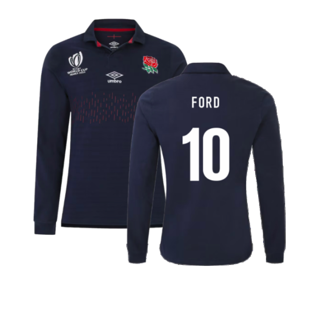 England RWC 2023 Alternate Rugby LS Classic Shirt (Ford 10) Product - Hero Shirts Umbro   