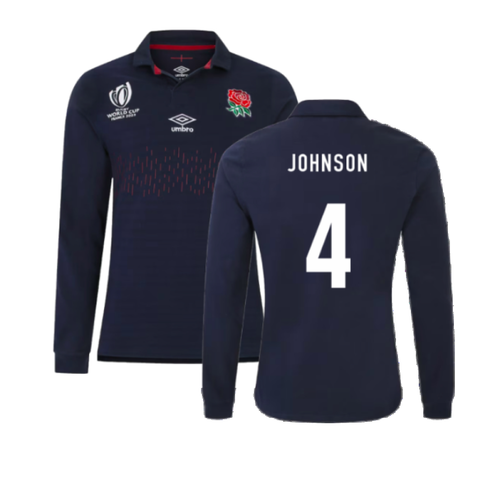 England RWC 2023 Alternate Rugby LS Classic Shirt (Johnson 4) Product - Hero Shirts Umbro   