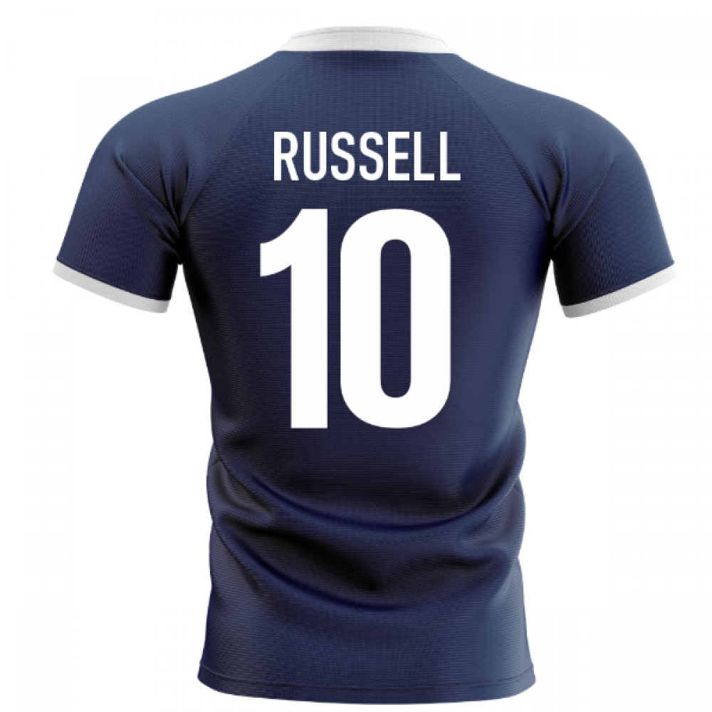 2023-2024 Scotland Flag Concept Rugby Shirt (Russell 10) Product - Hero Shirts Airo Sportswear   
