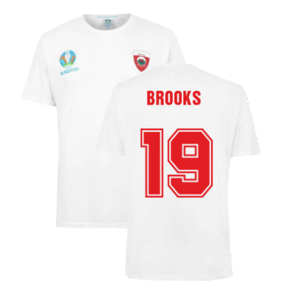 Wales 2021 Polyester T-Shirt (White) (BROOKS 19) Product - T-Shirt UEFA   