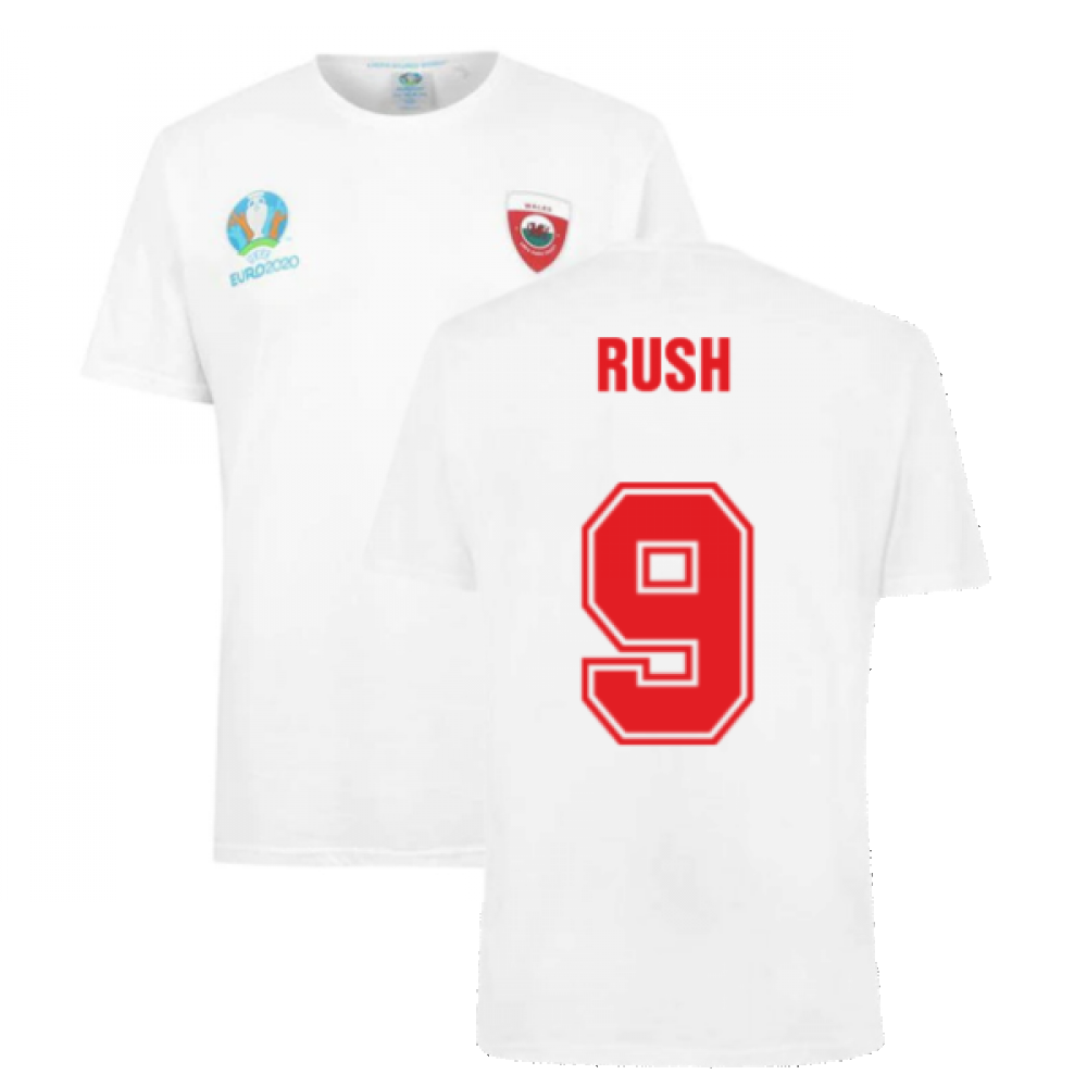 Wales 2021 Polyester T-Shirt (White) (RUSH 9) Product - T-Shirt UEFA   