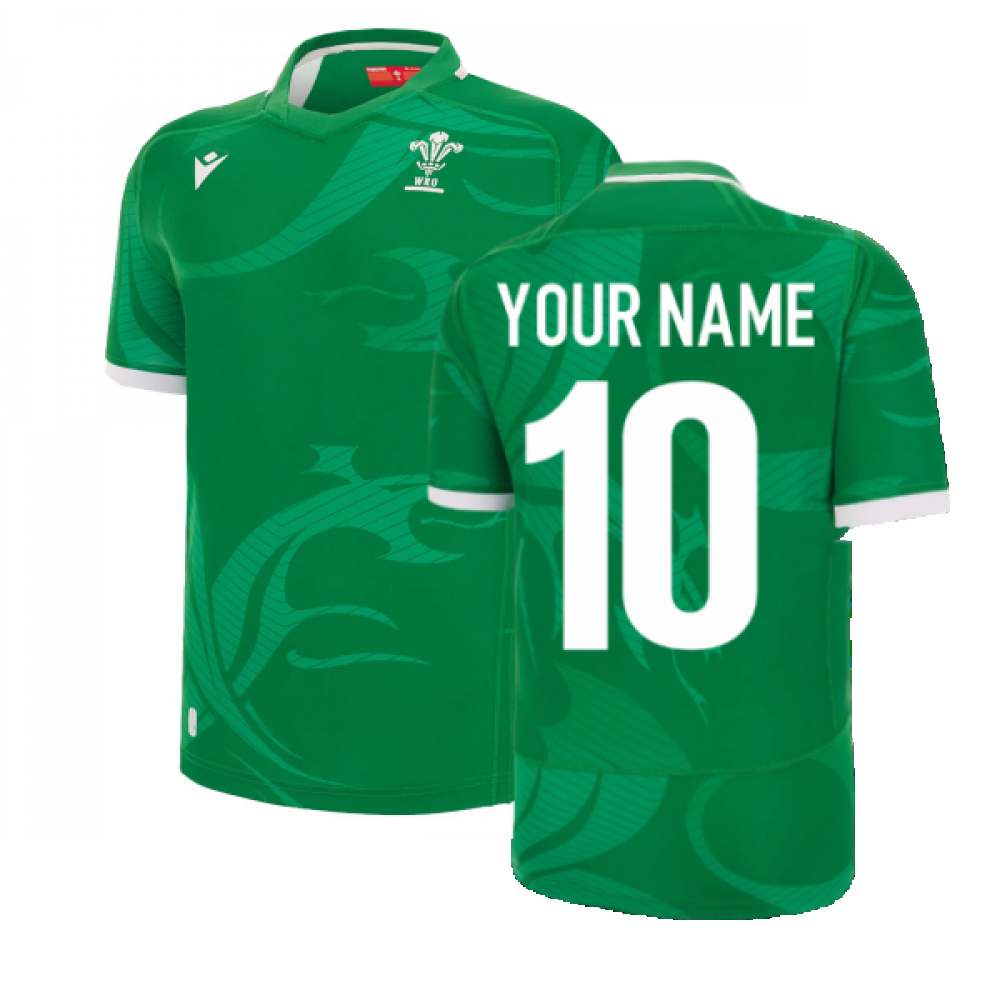 2022 Wales Rugby Commonwealth Games Away Shirt (Your Name) Product - Hero Shirts Macron   