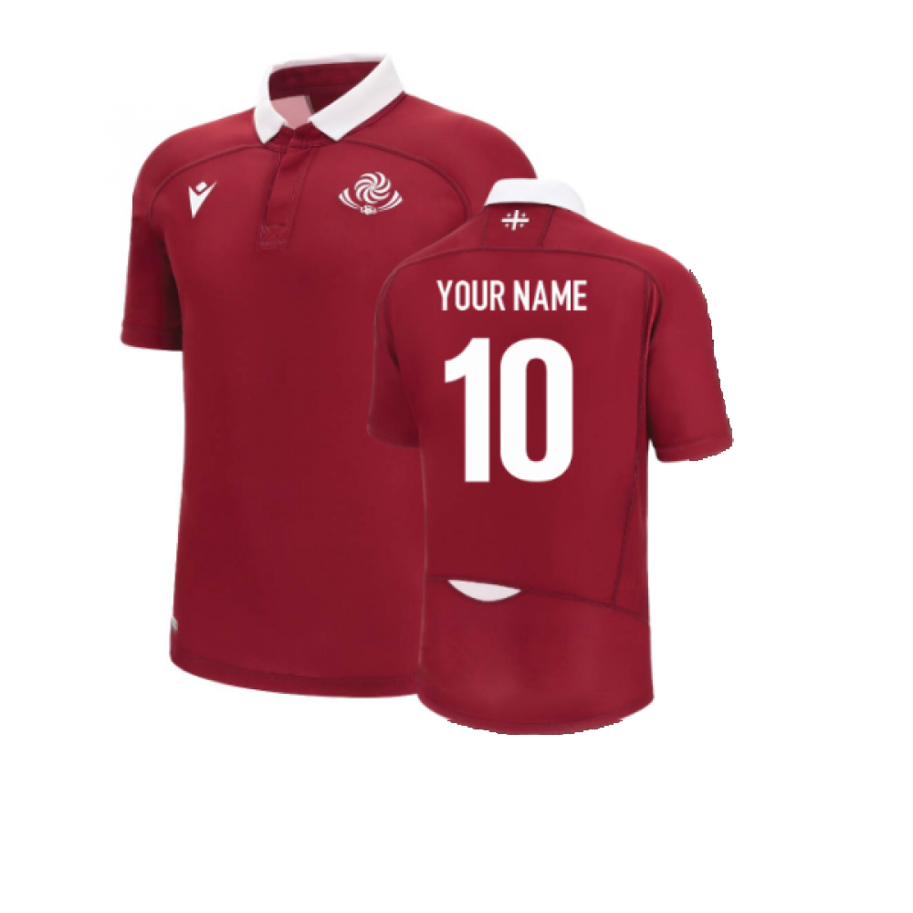 2022-2023 Georgia Rugby Home Shirt (Your Name) Product - Hero Shirts Macron   