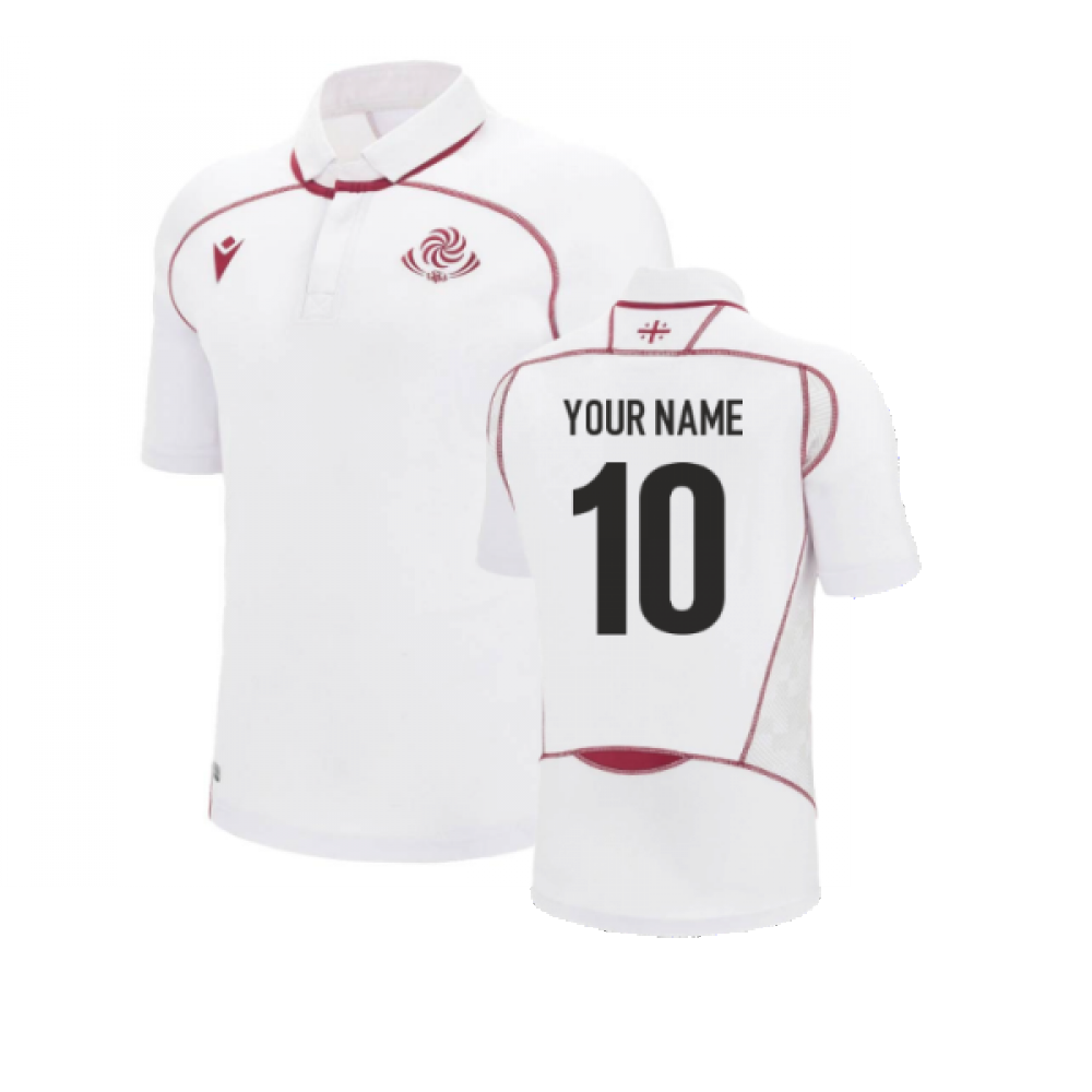 2022-2023 Georgia Rugby Away Shirt (Your Name) Product - Hero Shirts Macron   