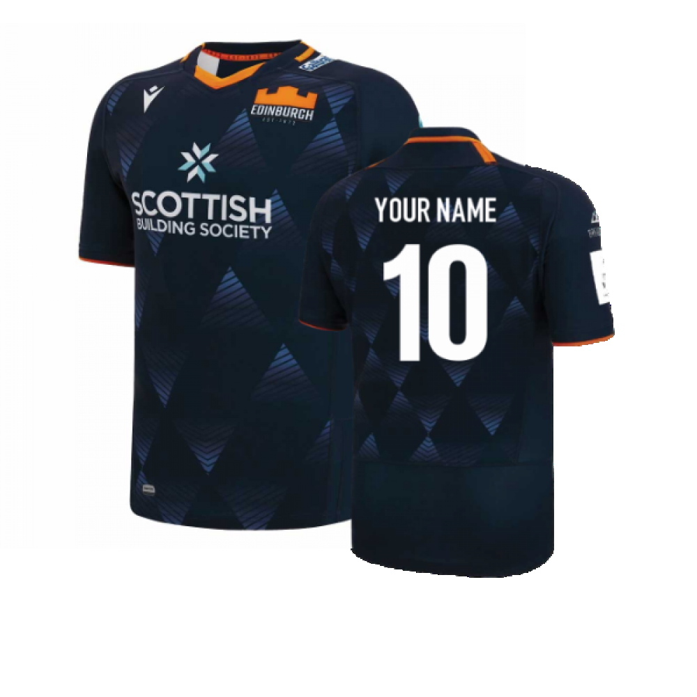 2022-2023 Edinburgh Rugby Home Shirt (Your Name) Product - Hero Shirts Macron   