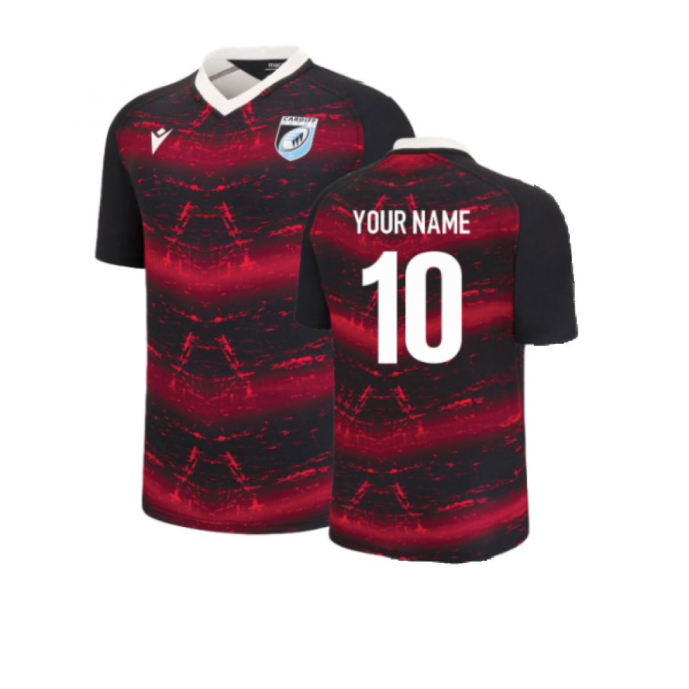 2022-2023 Cardiff Blues Rugby Training Shirt (Your Name) Product - Hero Shirts Macron   