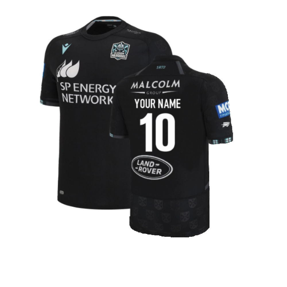 2022-2023 Glasgow Warriors Home Rugby Shirt (Your Name) Product - Hero Shirts Macron   