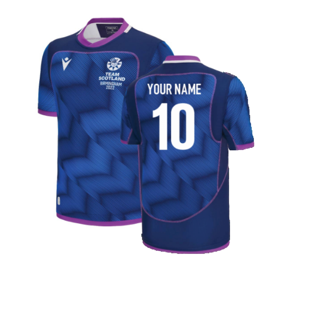 2022 Scotland Commonwealth Games Home Rugby Shirt (Your Name) Product - Hero Shirts Macron   