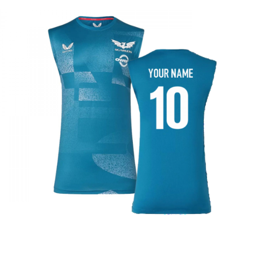 2022-2023 Scarlets Training Vest (Blue) (Your Name)