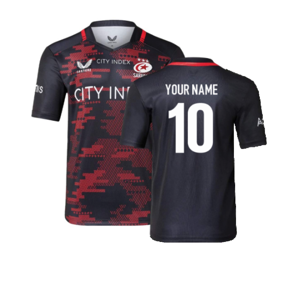 2022-2023 Saracens Home Rugby Shirt (Your Name) Product - Hero Shirts Castore   