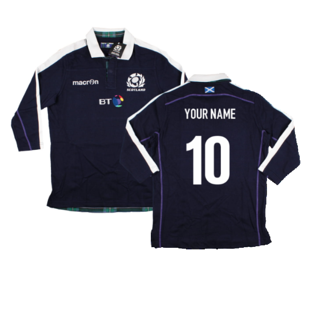 2016-2017 Scotland Rugby Home Cotton Shirt (Ladies) (Your Name) Product - Hero Shirts Macron   