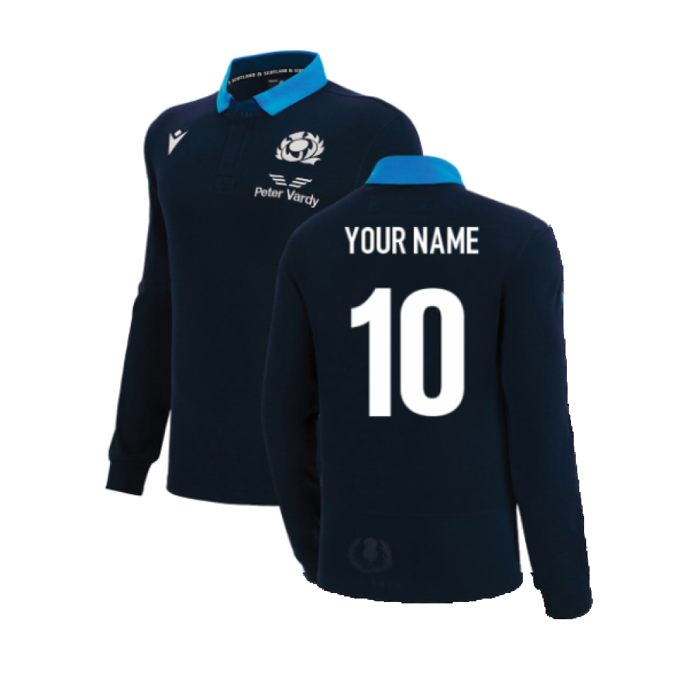 2022-2023 Scotland Home Cotton LS Rugby Shirt (Your Name)_0
