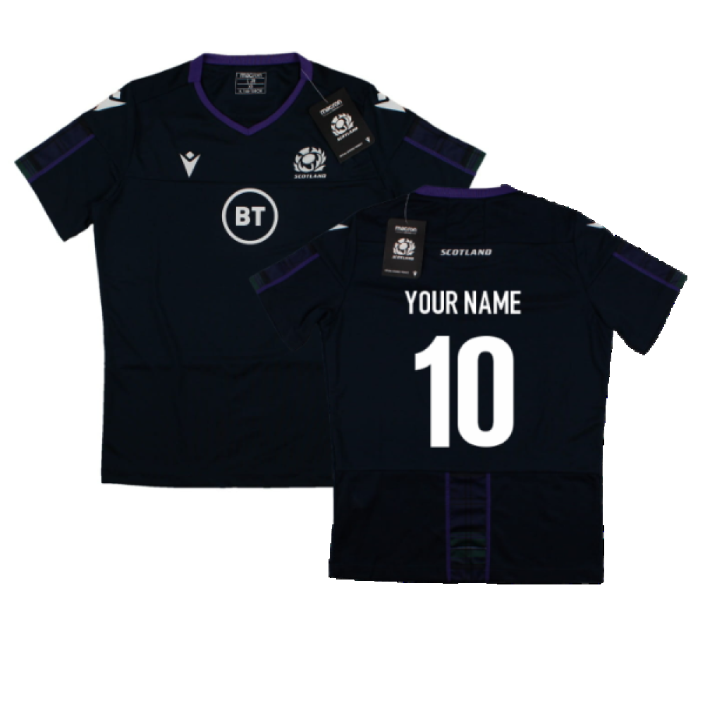2019-2020 Scotland Poly Dry Gym T-Shirt (Navy) - Kids (Your Name)_0