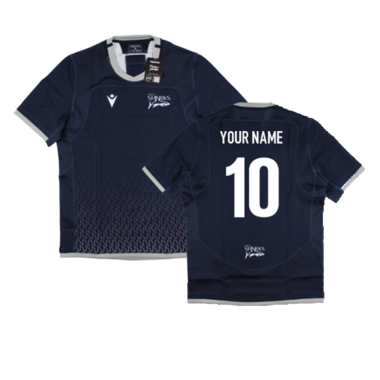 2022-2023 Sale Sharks Rugby Training Jersey (Navy) (Your Name)_0