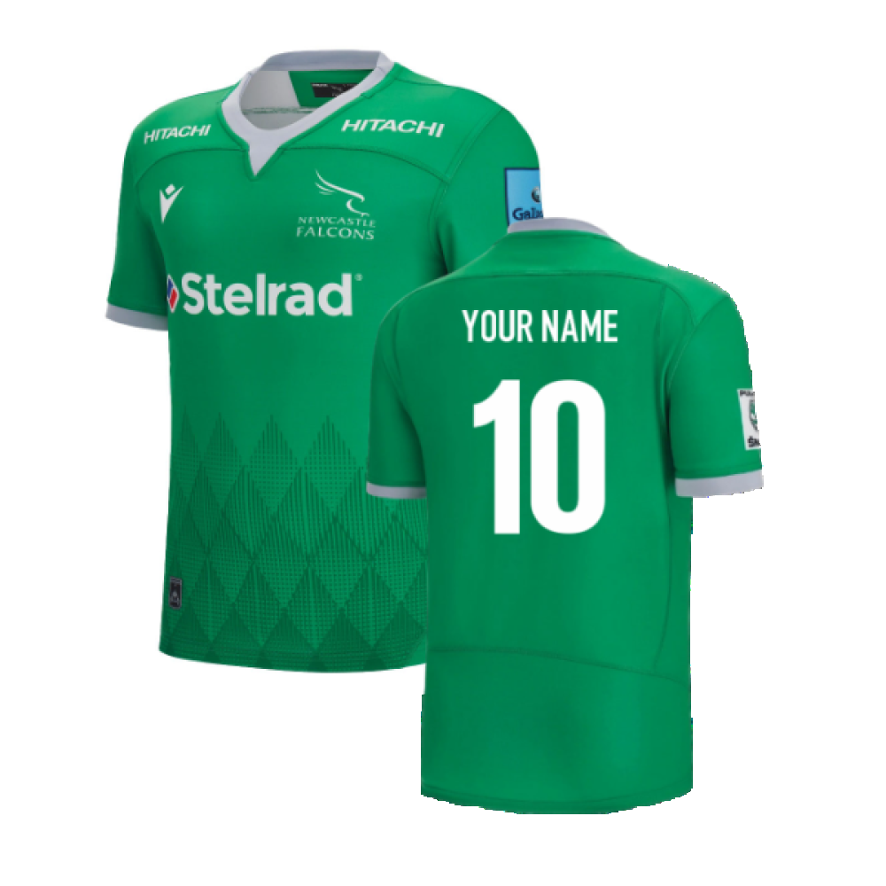 2022-2023 Newcastle Falcons Away Rugby Shirt (Your Name) Product - Hero Shirts Macron   