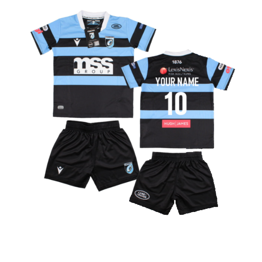 2022-2023 Cardiff Blues Home Rugby Mini Kit (Your Name) Product - Hero Shirts Macron   