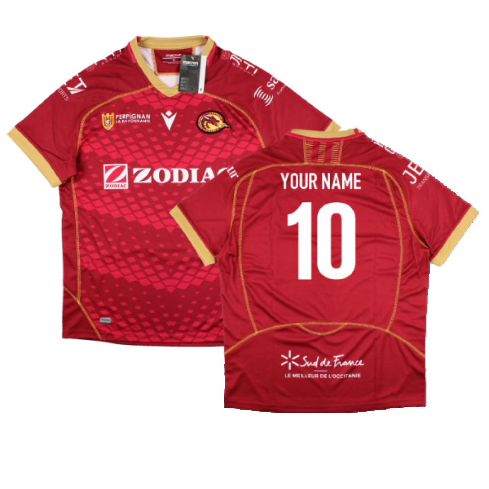 Maillot rugby à XIII DRAGONS CATALANS home ISC shirt jersey S Maillot rugby à XIII DRAGONS CATALANS home ISC shirt jersey S