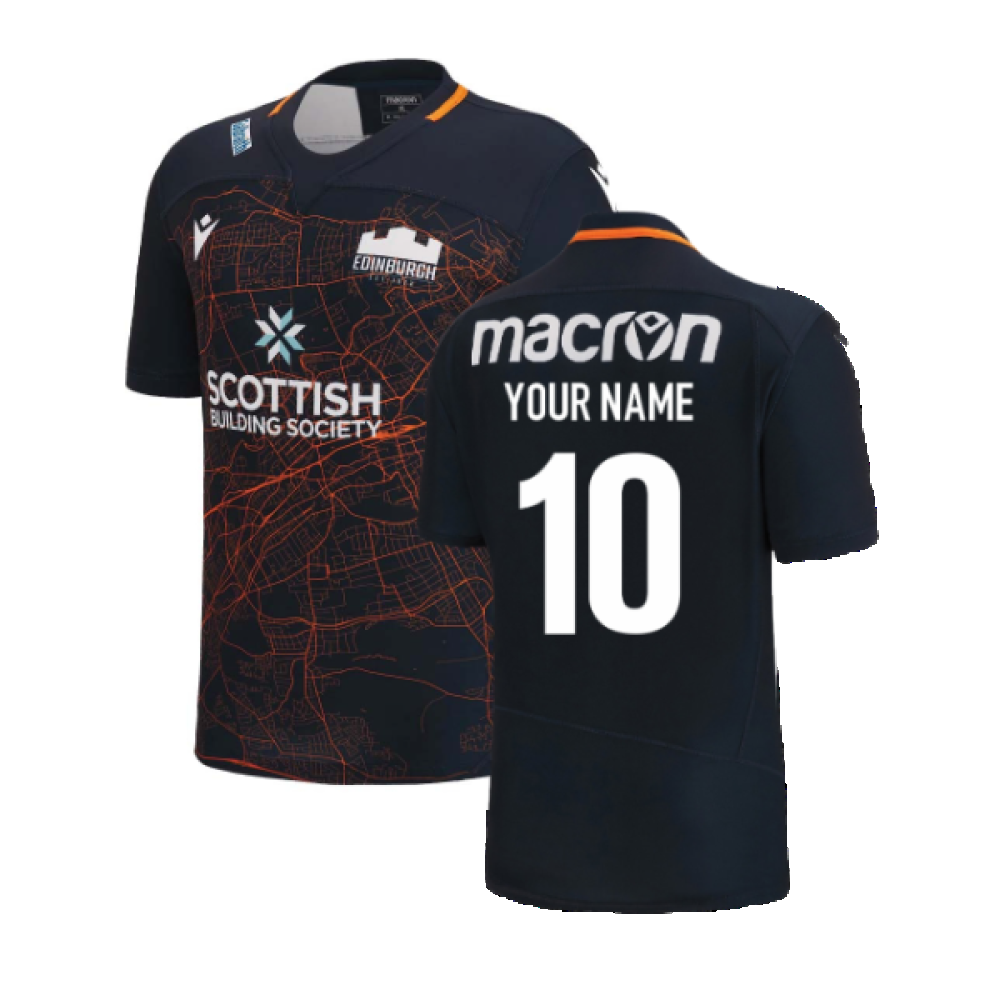 2022-2023 Edinburgh Rugby Training Jersey (Navy) (Your Name) Product - Hero Shirts Macron   