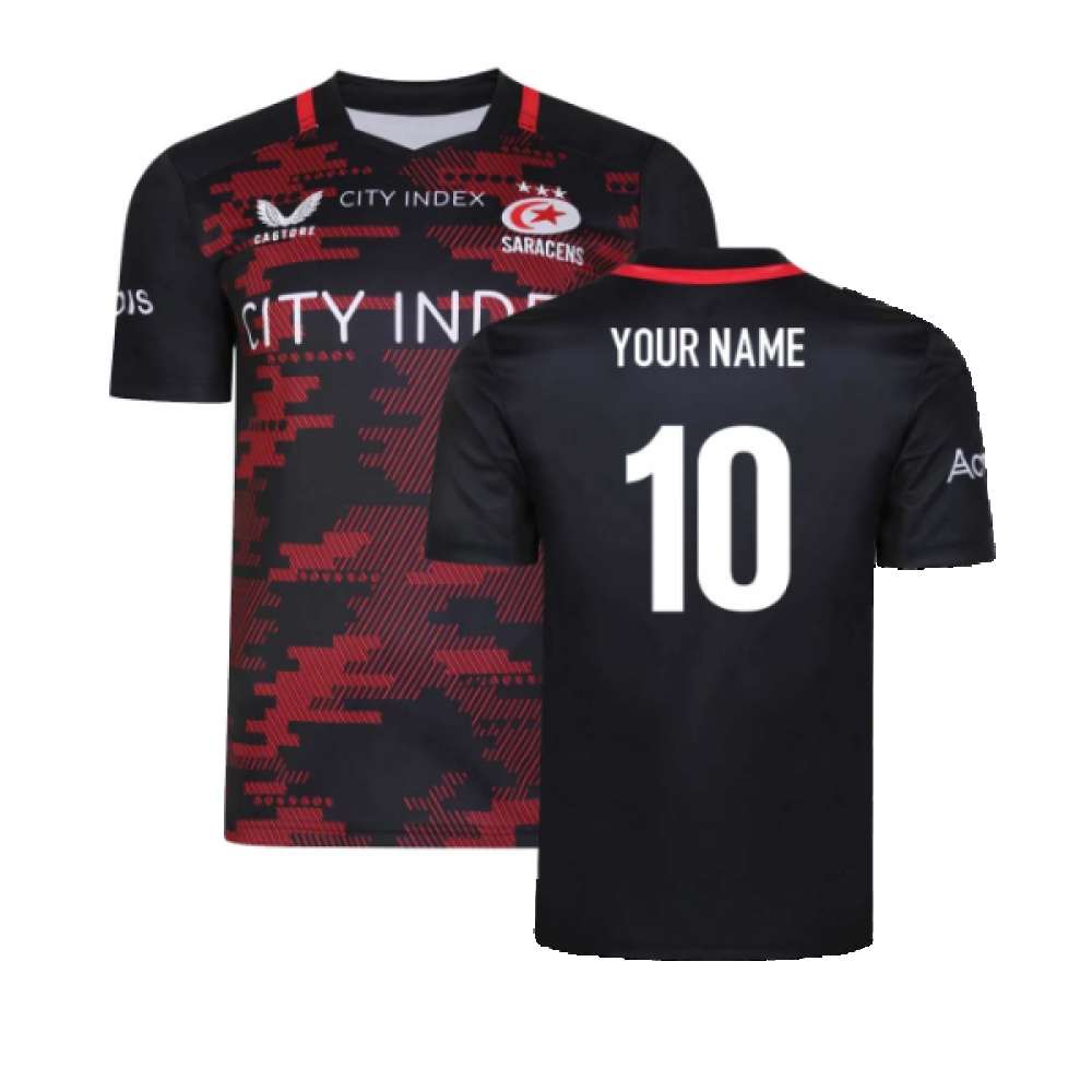 2022-2023 Saracens Home Rugby Shirt (Kids) (Your Name)_0
