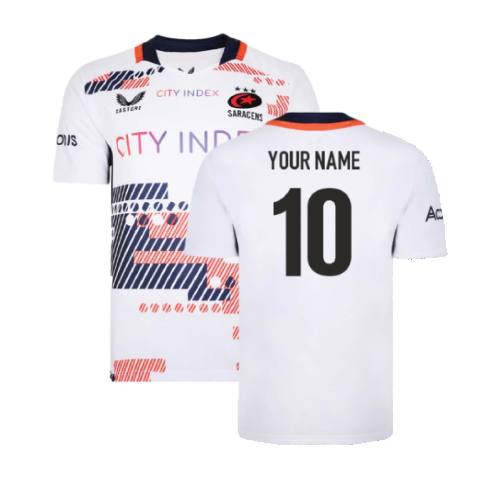 2022-2023 Saracens Away Rugby Shirt (Your Name) Product - Hero Shirts Castore   