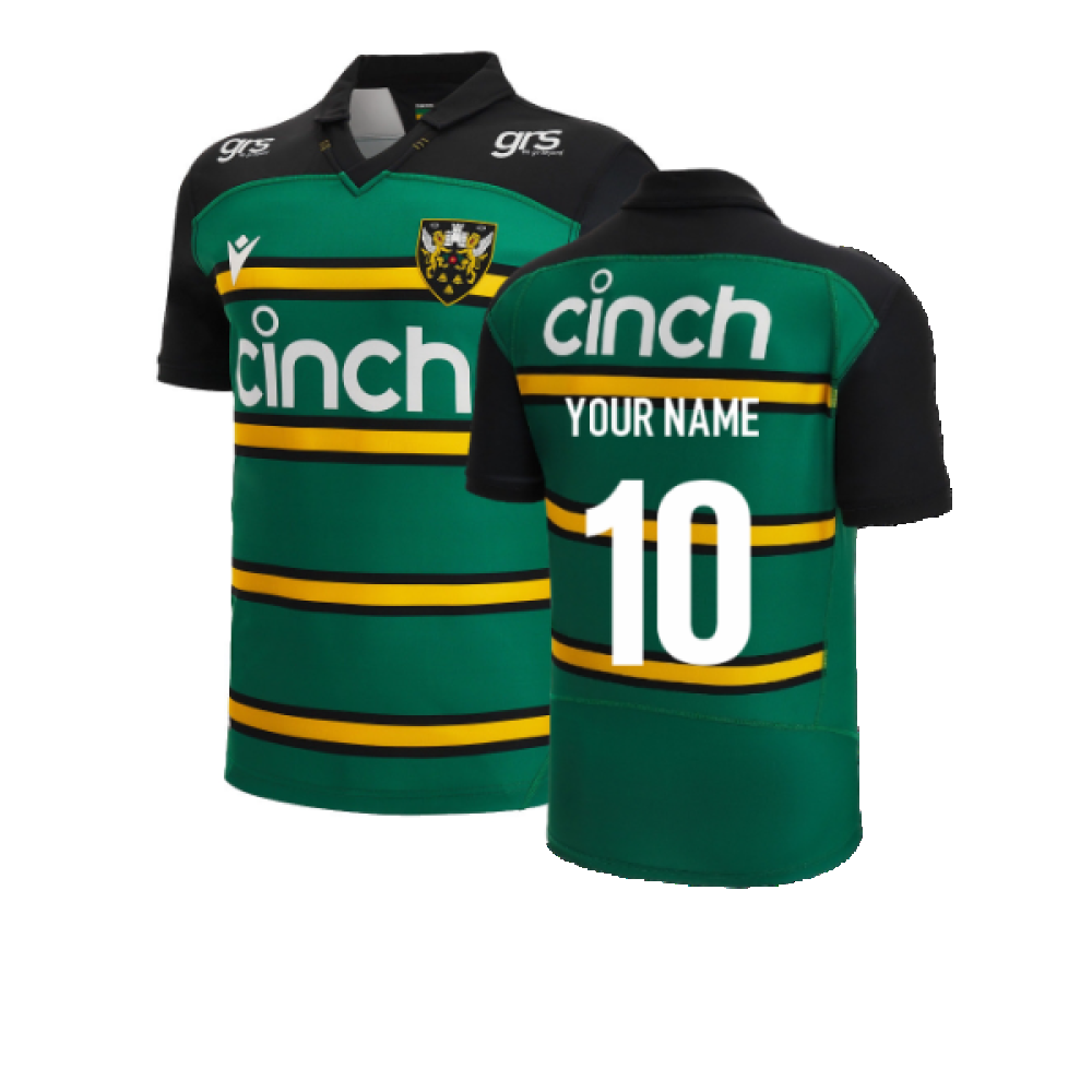 2022-2023 Northampton Saints Home Rugby Shirt (Your Name) Product - Hero Shirts Macron   