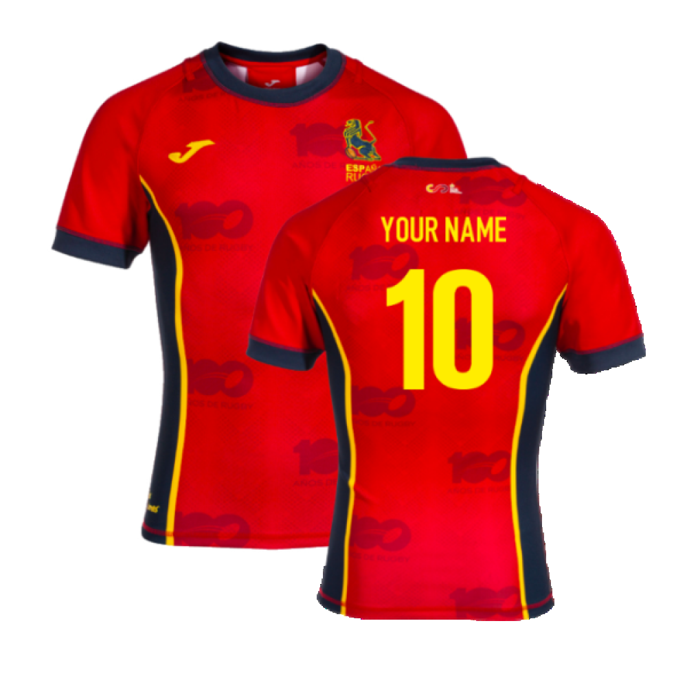 2022-2023 Spain Rugby Home Shirt (Your Name) Product - Hero Shirts Joma   