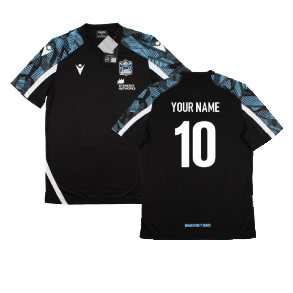 2022-2023 Glasgow Warriors Gym Training Shirt (Black) (Your Name)_0
