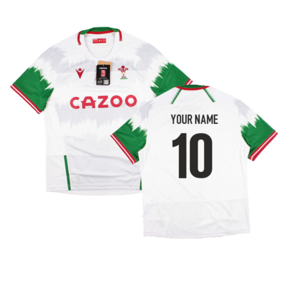 2022-2023 Wales Rugby Away Pathway Shirt (Your Name) Product - Hero Shirts Macron   