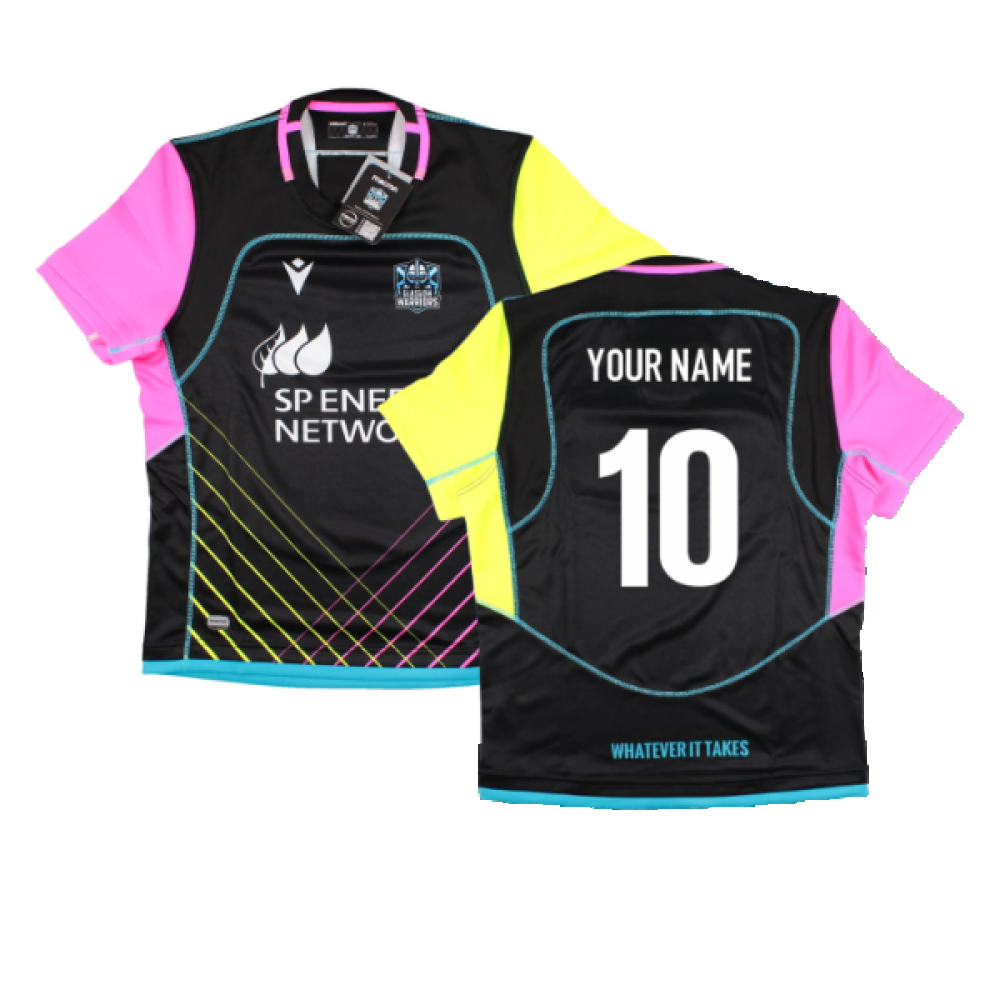 2022-2023 Glasgow Warriors Training Jersey (Black) (Your Name) Product - Hero Shirts Macron   
