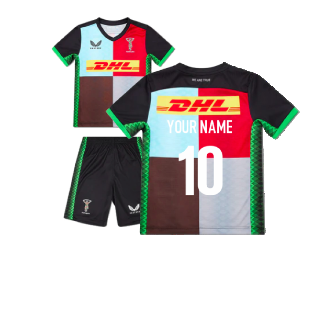 2022-2023 Harlequins Infants Home Rugby Kit (Your Name) Product - Hero Shirts Castore   