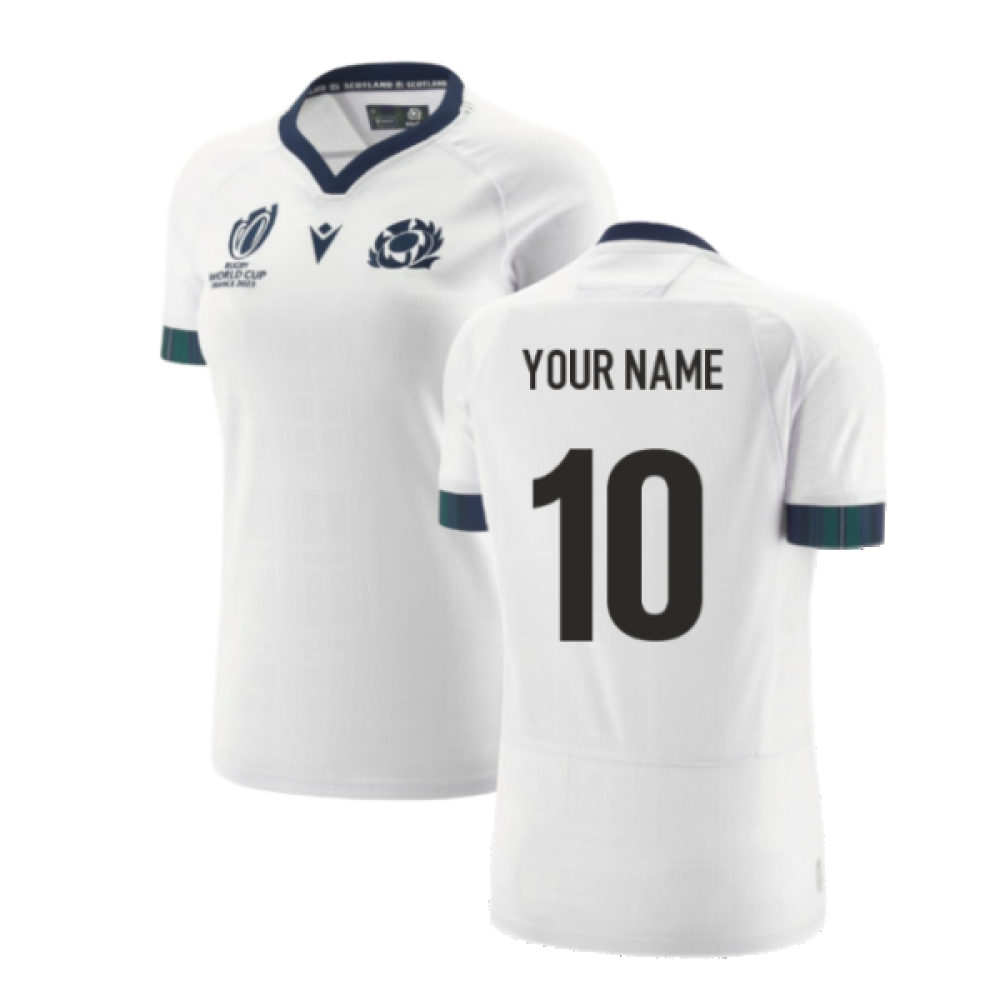 Scotland RWC 2023 Away Replica Rugby Shirt (Ladies) (Your Name) Product - Hero Shirts Macron   