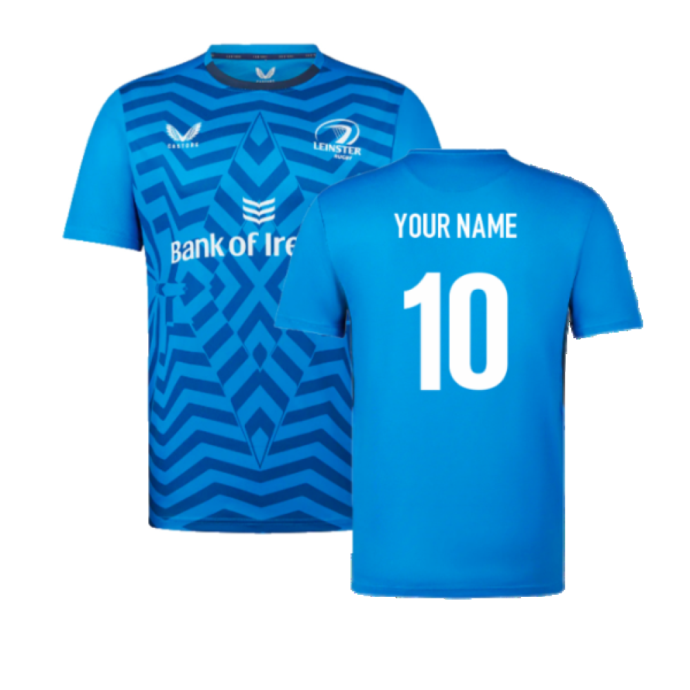 2023-2024 Leinster LS Mens Training Tee (Blue) (Your Name) Product - Hero Shirts Castore   