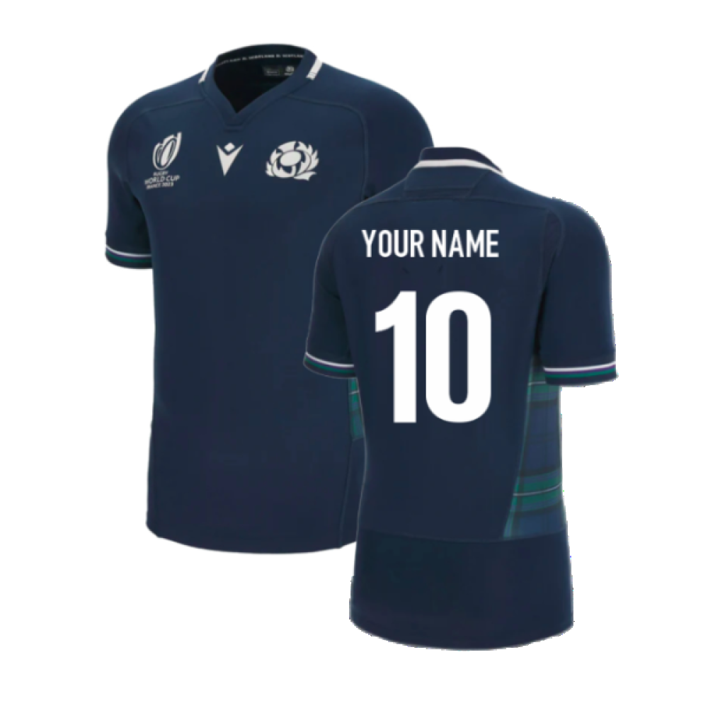 Scotland RWC 2023 Limited Edition Bodyfit Home Rugby Shirt (Your Name) Product - Hero Shirts Macron   